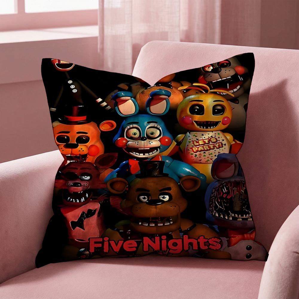 F-Five Nights At Freddy's GAME Cushion Cover Multi-Scene Pillow Cover for Home & Car - Reversible, Soft & Durable for Daily Use