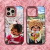 Coque de téléphone mignonne M-Monchichis pour iPhone 16,15,14,13,12,11,Pro,Max,Plus,Mini,SE Anti Chute Rose Mate Pare-chocs Rigide