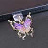1pc Gradient Butterfly Alloy Metal Dust Plug for Mobile Phone, Decorative Charm Design, Debris Prevention Accessory
