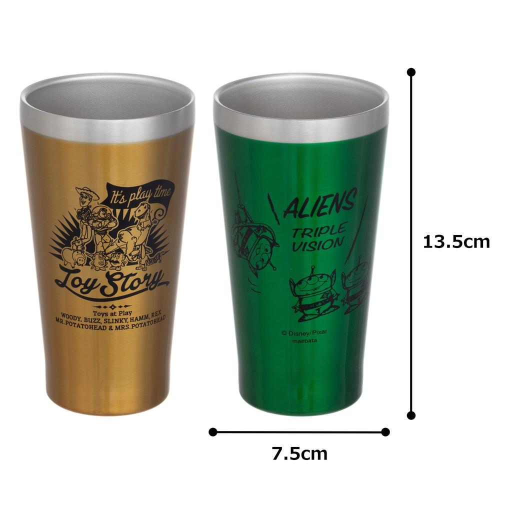 maebata Disney Toy Toy Pair Tumbler Vacuum Insulated 340ml Stainless Steel Tumbler Present Gift 51382 Warm/Cold