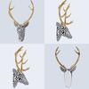 Modern Mosaic Deer Head Wall Decor Resin Art Sculpture 3D Animal Trophy for Living Room Office Bar Cafe Wall Hanging Decoration
