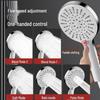 Handheld Pressurized Rain Shower Head with Turbine Nozzle for Household Use