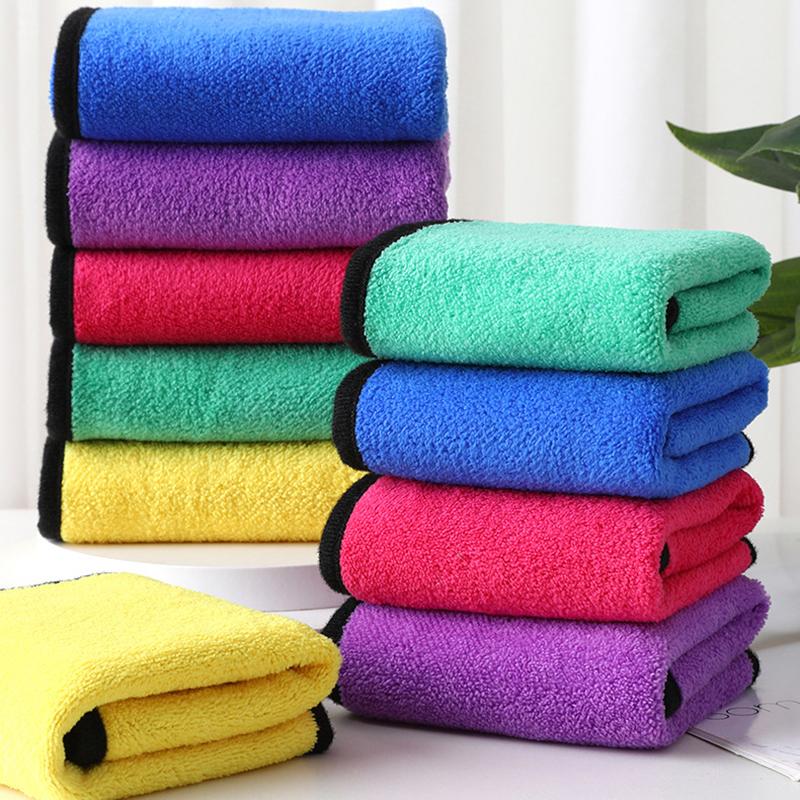 1/10 Stück Verdicktes Autowaschtuch Doppelseitige Mikrofaser-Reinigungstücher Auto-Fensterglas-Detailing Trockentücher