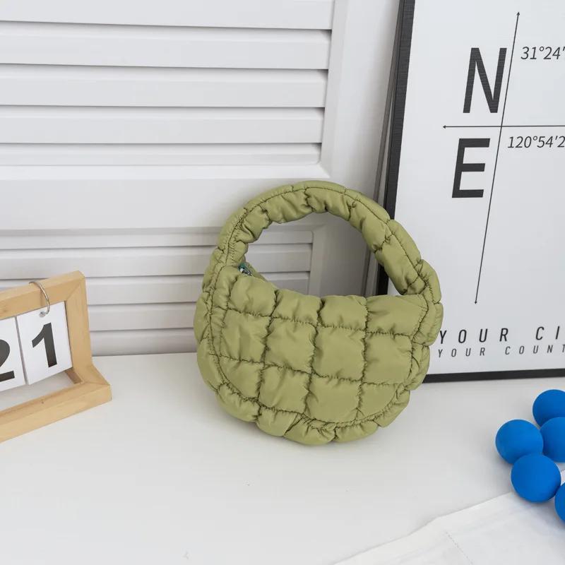 Fashi Quilted Shoulder Bags for Women Handbag Mini Cloud Pleated Bags Puffer Dumpling Bag Luxury Tote