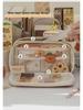Large-Capacity Capybara Pencil Case for Girls - Cute Transparent Design for Junior High Students