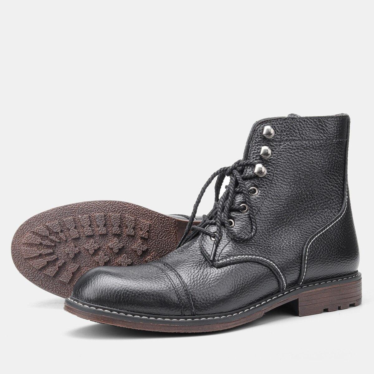 

Мужские зимние ботинки из натуральной кожи, теплая мужская зимняя обувь из натуральной кожи ручной работы 43