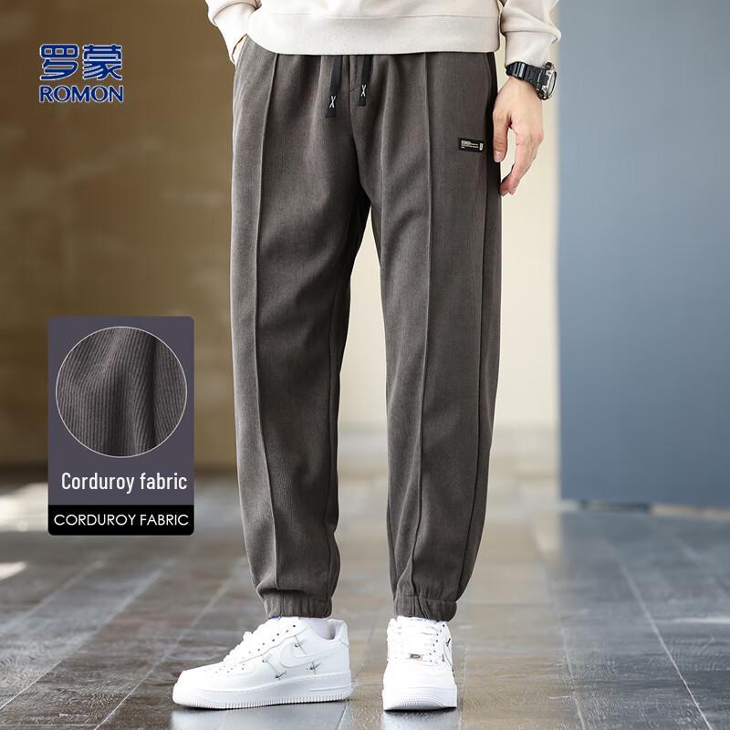 Luomeng Men's Corduroy Casual Jogger Pants