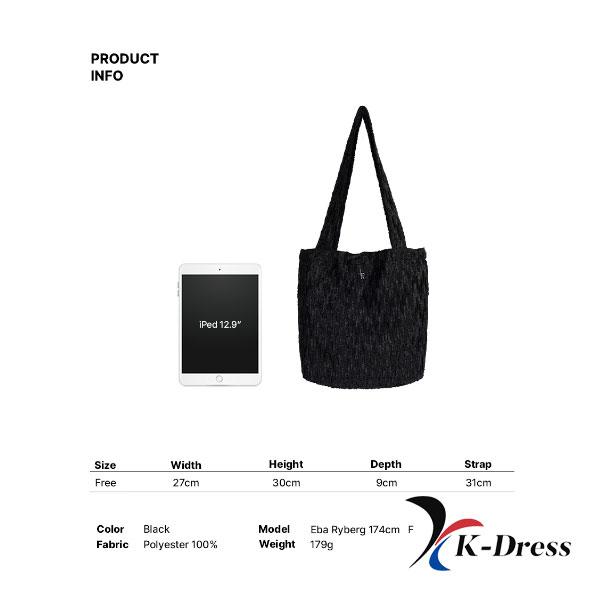 Shimurd Pleats Shoulder Bag [BLACK]