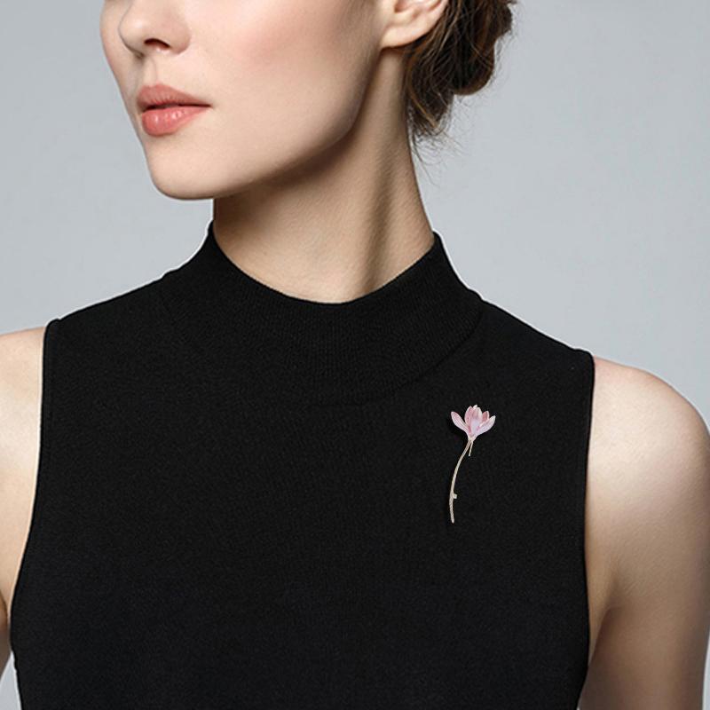 Chinese Style High-End Lotus Brooches Women Design Sense Jewelry Light Luxury Corsage Shirt Suit Coat Pins Accessories Gift