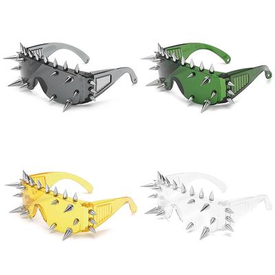 1 Stück Neuheit Punk Brille Rock Große Schildspitze Modische Ausgefallene Club Sonnenbrille Bergsteigerbrille