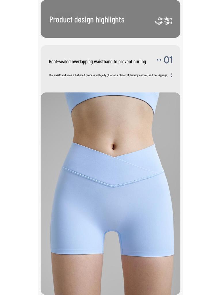 2025 Nude Feel Women's Yoga Peach Butt Fitness Shorts - Summer Three-Quarter Length for Running and Sports