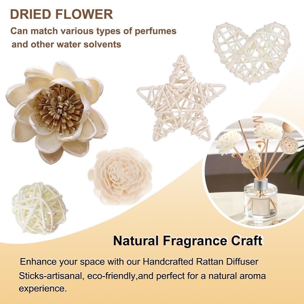 Primary Color Flower Shape No Fire Aromatherapy Rattan For Reed Diffuser Replacement Home Bathroom Decoration