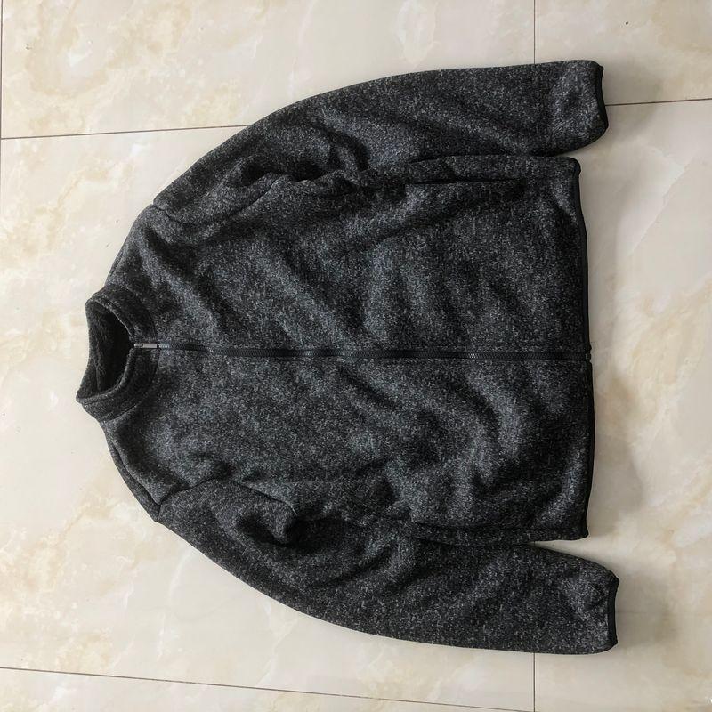 

Knitting Thickened Outwear Men s and Women s Same Style Fall and Winter New Arrival Export Half Turtleneck Long-Sleeve Zipper Tops 32238 Black gray C- 7-6-1 L