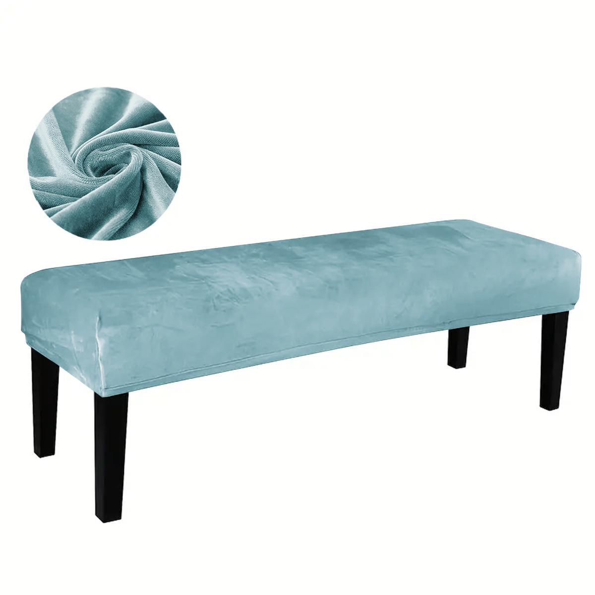 

1pc Solid Colour Silver Fox Plush Bench Cover, Warm Chair Covers for Hotel Bedroom, Living Room, Winter Dustproof Cushion Covers one size