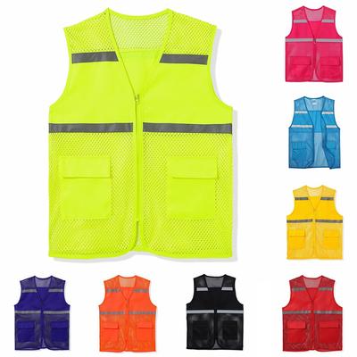 Fish Net Mesh Vest Men And Women Workwear Mesh Vest Reflective Strip