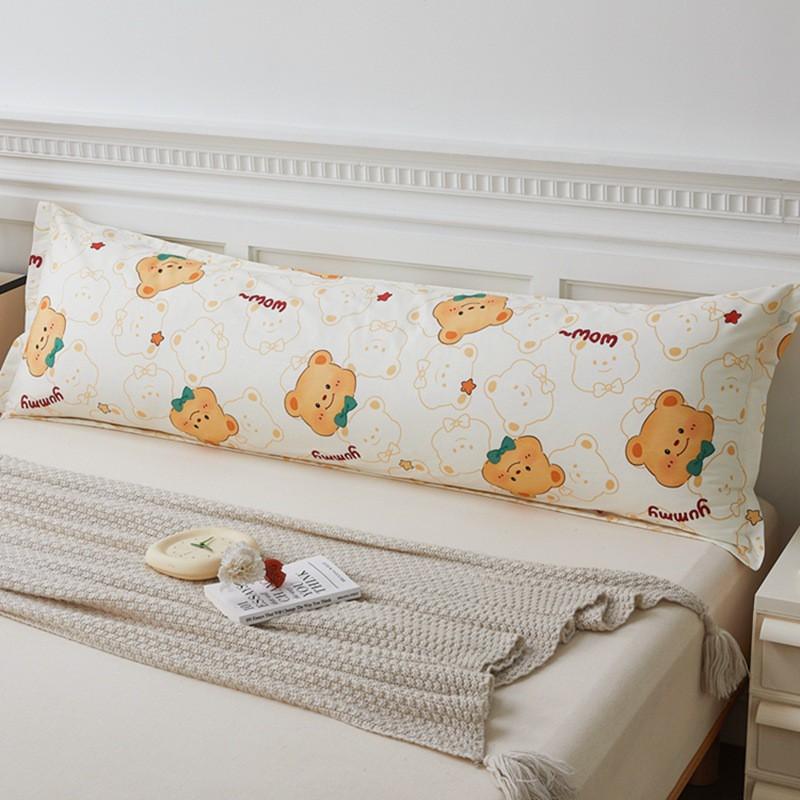 Soft Cotton Long Pillowcase 48x120/150/180cm Ins Style Floral Print Double Bed Single Piece