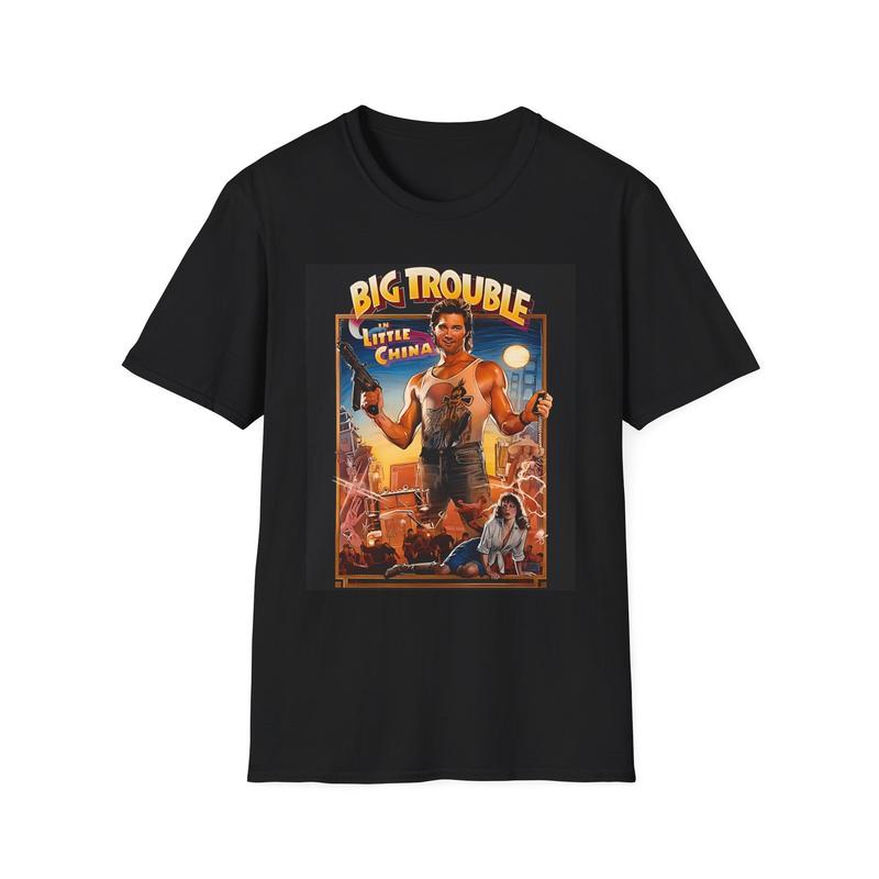 Big Trouble Little China Poster Unisex T-Shirt| Retro Action Movie Tee S