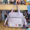 Geantă de umăr tip crossbody stil preppy japonez Y2K Rucsacuri noi din nailon pentru școală pentru fete adolescente Rucsacuri transparente Itabag Geantă Ita