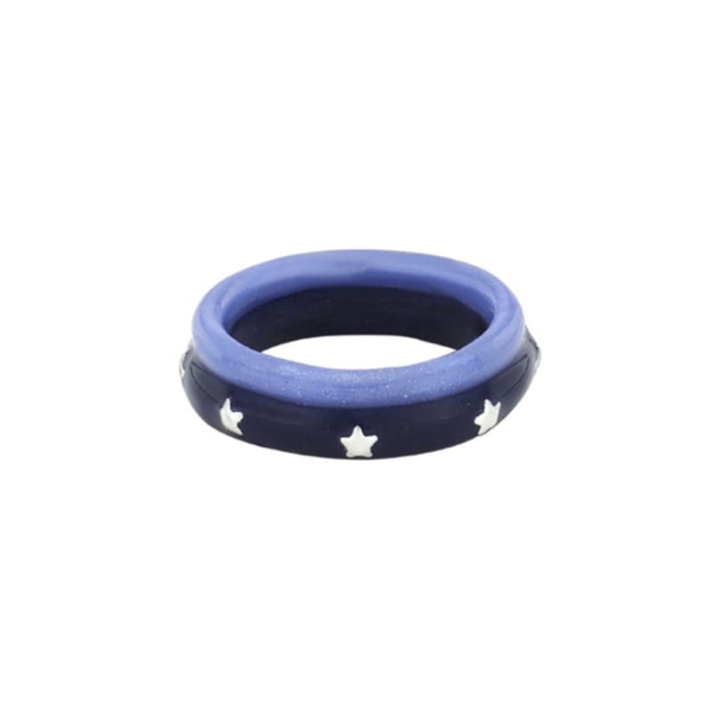 Nff Star Two Track Ring-blue