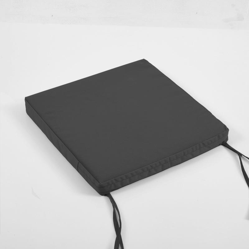 Solid Color Square Cushions Outdoor Waterproof Patio Cushions Striped with Binding Strap for Garden Sofa Chair Seats Decoration