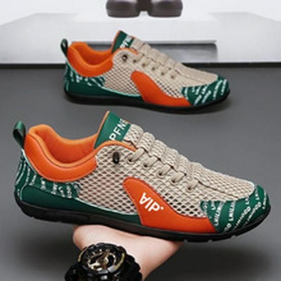 Men's Breathable Mesh Sports Casual Shoes - Soft Sole, Non-Slip, Trendy Summer Driving Sneakers