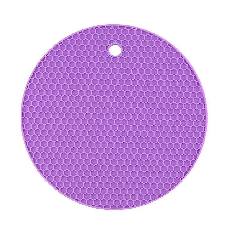 17.5cm Round Heat Resistant Silice Mat Drink Cup Coasters N-slip Pot Holder Table Placemat Kitchen Accessories Onderzetters