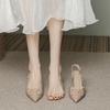 High Heels Women's Spring and Summer Light Mouth Wedding Shoes Large Size Fashion Nude Versatile Stiletto Bag Head