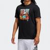 adidas T Shirts Men's Black Crew Neck Moderate Straight Fit GN2702