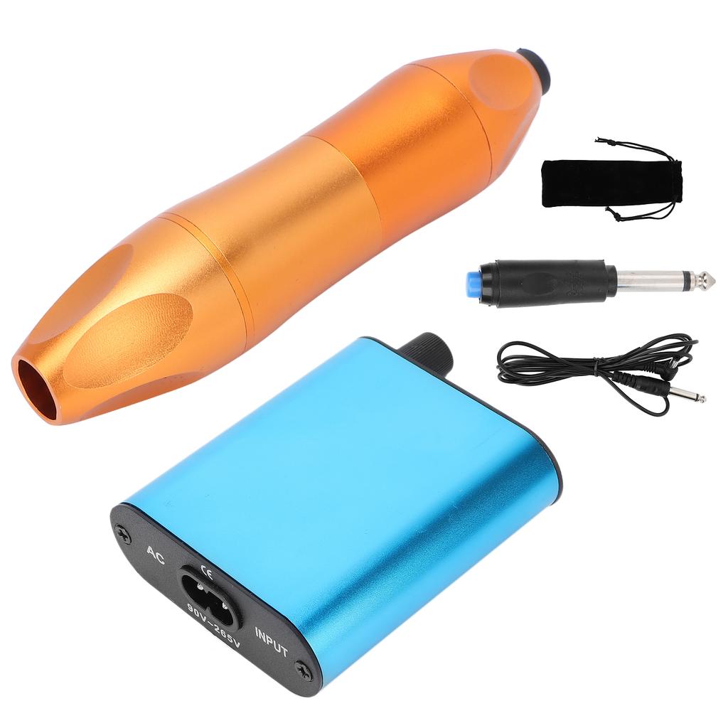 Motor Tattoo Pen Kit Professional Tattoo Machine Power Supply Wireless Foot Pedal for Beginner