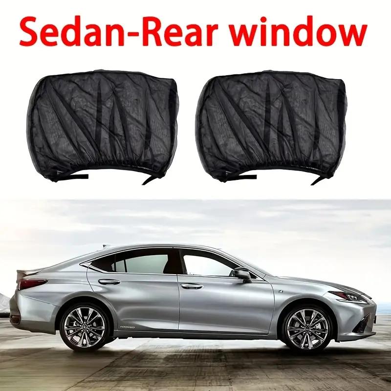 2PCS Autofenster Sonnenschutz Abdeckung Sonnenschutz UV-Schutz Auto vorne hinten schwarz Fenster Vorhang Sommer Auto Zubehör