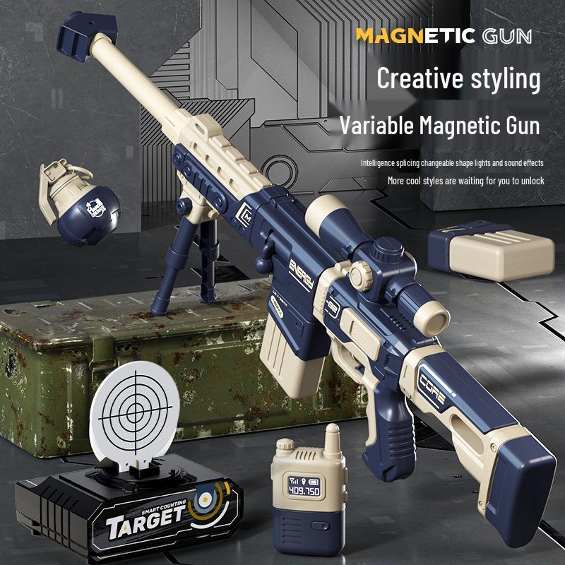 Magnetic Toy Gun with Creative Design and Electric Sound Effects, Ideal Children's Gift for June 1st Birthday.