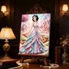 Candy House Snow White New Pearl-Inlaid Frameless Art | Handmade Pearl Craft, Candy House Lollipop Theme, for Sweet Fairy Tale Decor