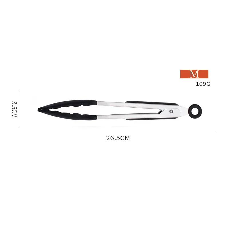 1/3Pcs Silicone BBQ Grilling Tong Salad Bread Serving Kitchen Tong Non-Stick Barbecue Grilling Cooking Tools with Joint Lock