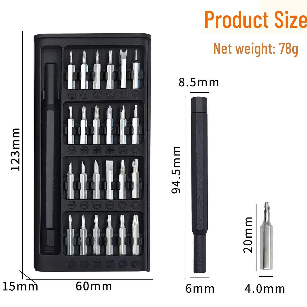 24-in-1 Magnetic Precision Screwdriver Set for Mobile Repair