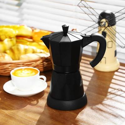 Tragbare 6-Tassen Elektrische Espresso-Mokkakanne Abnehmbare Aluminium-Kaffeekanne Schnellbrühende Espressomaschine Herdplatte