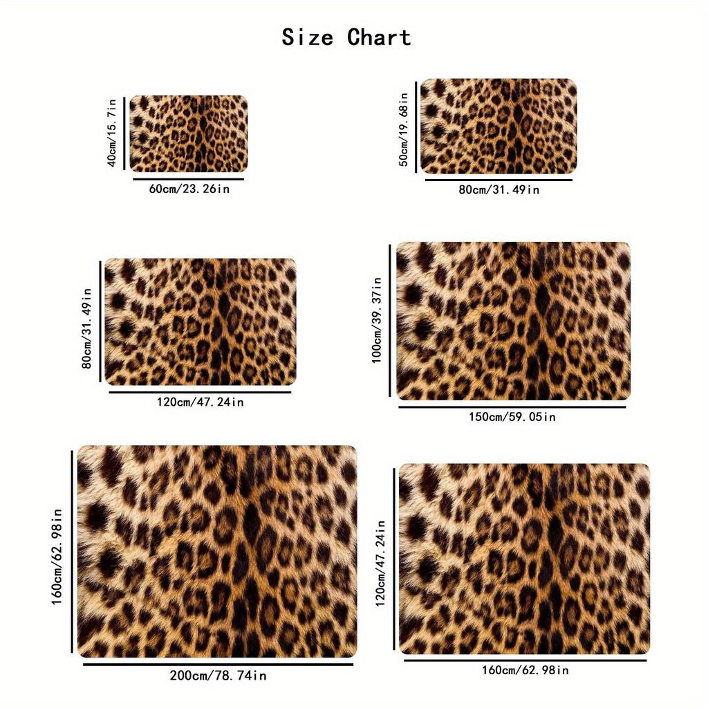 Leopard Print Large Carpet Rug for Home Living Room Door Mat Nordic Style Home Doormat Bathroom Rug Carpet Non slip Floor Mat