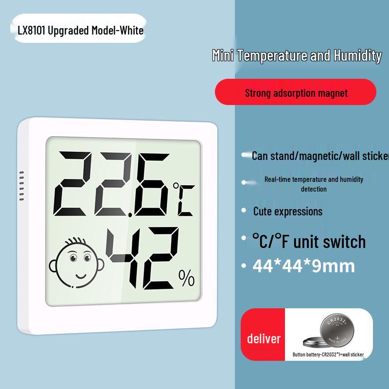 

Rongce Цветной экран Комнатный термометр и гигрометр: Многофункциональный, Большой дисплей, Смайлик Электронный Цифровой.