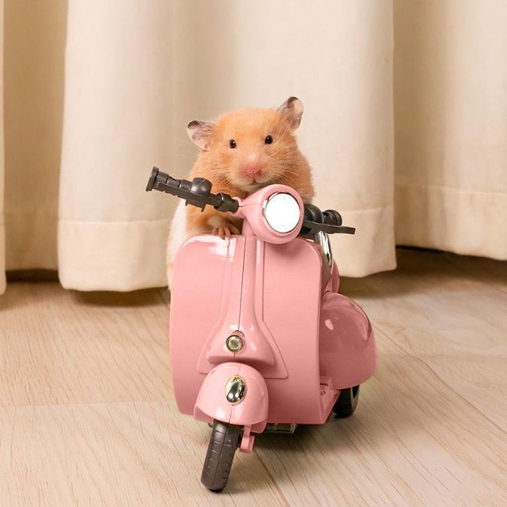 Miniature Stunt Motorcycle Toy Car 360 Rotation Swing Doll Accessories Pet Electric Motorcycle Model