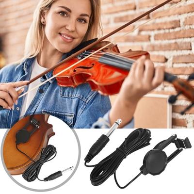 Microphone Clip-On Professionnel Compact Portable Facile à Installer pour Violon Acoustique Classique