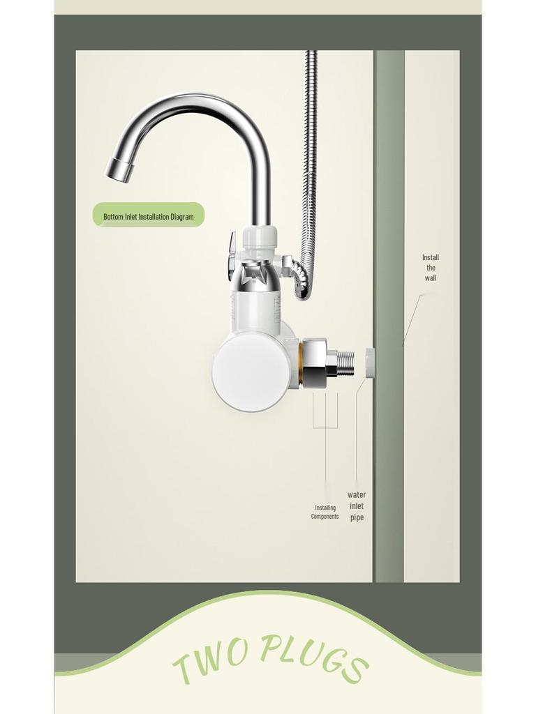 Instant Electric Water Heater Faucet for Bathroom - Rapid Heating in 3 Seconds