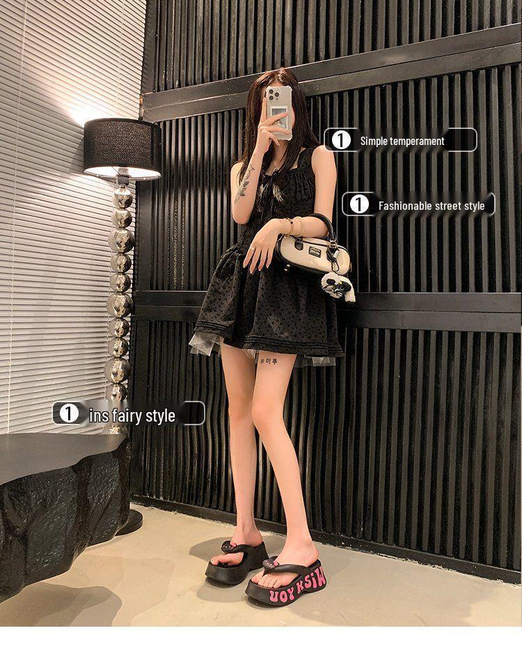 EVA Thick-Soled Cute Cartoon Kitten Clip-Toe Women's Flip-Flops - Summer Outdoor Height-Increasing Sandals