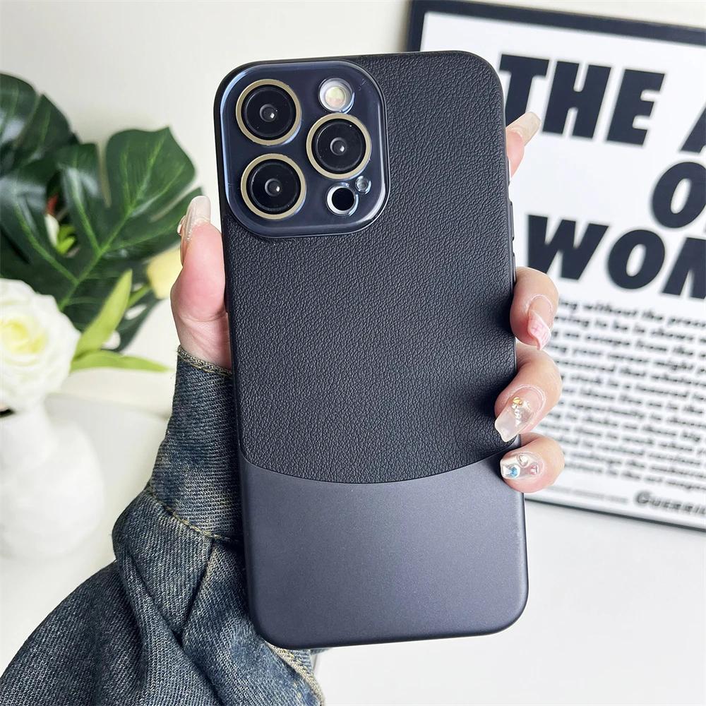 Modne Kryształowe Soczewki Kompleksowe Magnetyczne Etui Antywstrząsowe na Telefon Komórkowy dla IPhone 15pro 15promax 14plus 14pro 12pro 15 14promax
