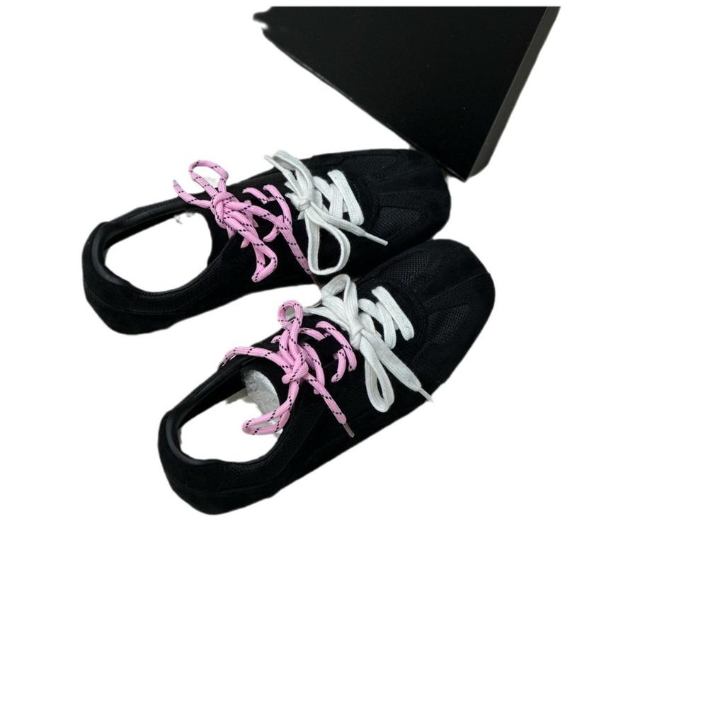 Black German training shoes women's 2025 autumn new casual shoes retro style leather pair of shoelaces breathable soft-soled Forrest Gump shoes