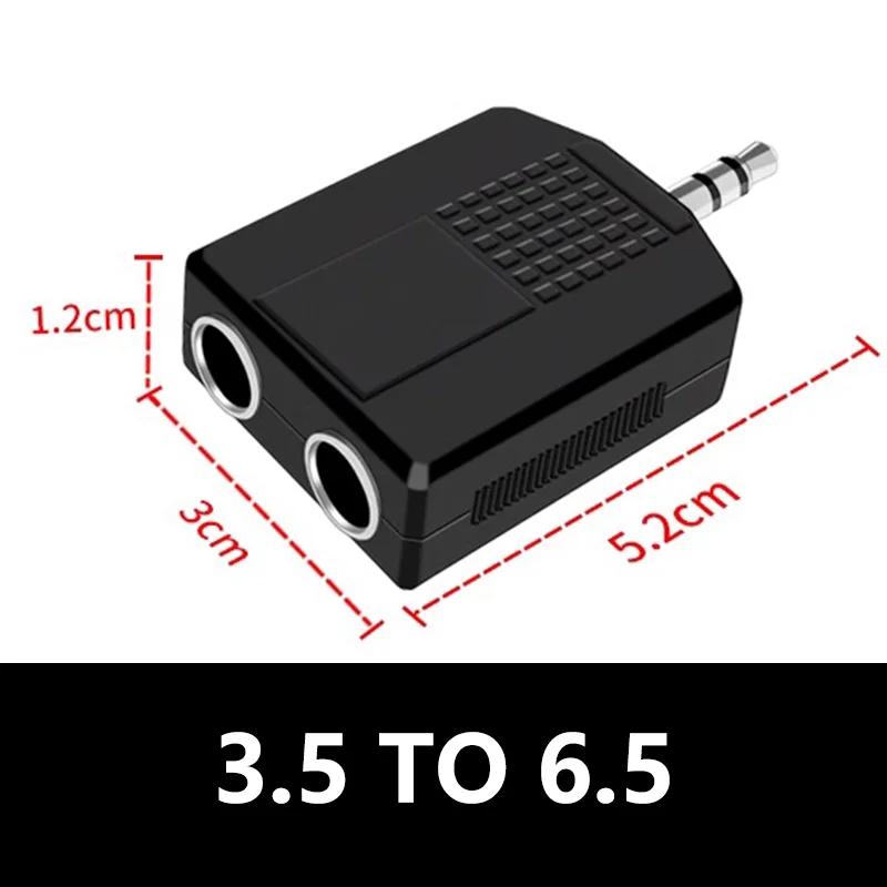 

5/20 шт. Адаптер-разветвитель 2 в 1 для аудиоразъема Y-разветвитель 3,5 мм штекер на 2x6,35 мм гнездо Адаптеры Один на два гнездо Микрофонный штекер 5PCS