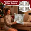 Winter Pillow Covers 4 Pieces 18 X 18 Inch Elk Holiday Supplies Christmas Throw Pillow Case For Reading Sitting Massage Game