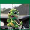 Adorable Cartoon Acrylic Turtle Pendant For Car Interior Decoration With Colorful Design