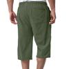 Men's Casual Loose Fit Capri Pants with Elastic Waist and Drawstring for Workout and Burgundy