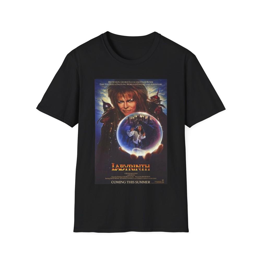 

Vintage Labyrinth Movie Poster TShirt For Men amp; Women David Bowie Tee Unisex T-Shirt XXXL