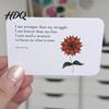 Rustgevende Pocket Poëzie 1 Set Gedicht Kaart met Opbergzak Stress Angst Verlichting Positief
