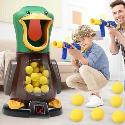 1 Set Softball-Werfer-Spielzeug mit Enten-Zielbox, LCD-Anzeigetafel, Sound-Licht, lustiges Air-Power-Startgerät für Kinder, Eltern-Kind-Interaktion